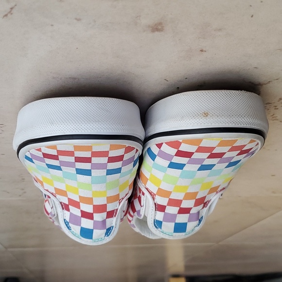VANS Rainbow Checkered Kids Size 3 - Picture 5 of 5